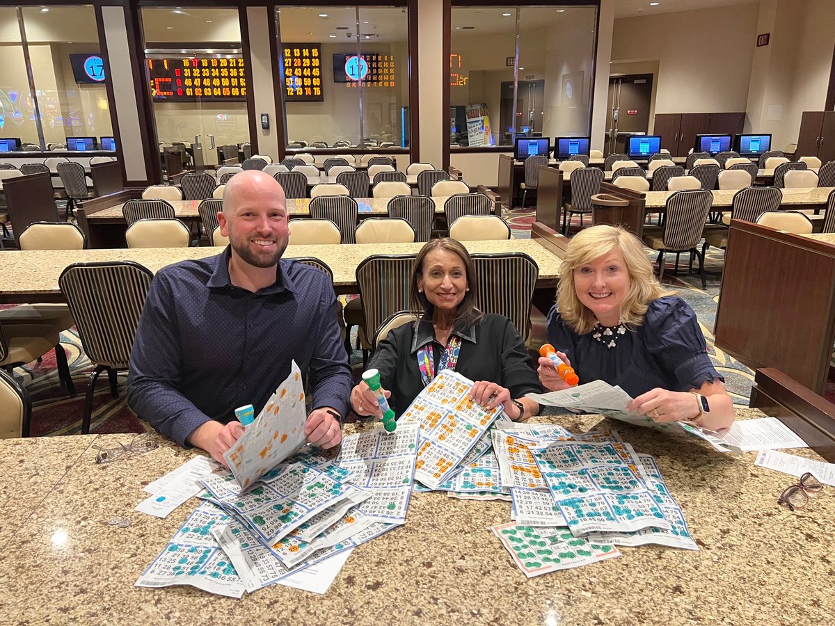 oppcrx's tweet photo. OPPC VP of Client Services Kenny Judd, @HopeHCS Healthcare President and CEO Samira Beckwith and Hospice of the Valley Executive Director Debbie Shumway didn't win at #NPHI23 bingo - but they had fun!
#OPPC #NPHI https://t.co/alzMGTX9IC
