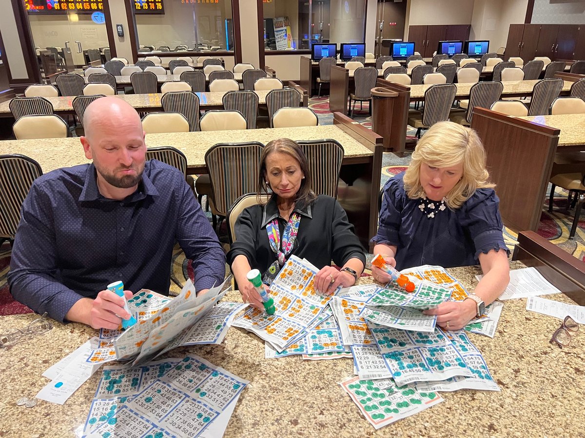 oppcrx's tweet photo. OPPC VP of Client Services Kenny Judd, @HopeHCS Healthcare President and CEO Samira Beckwith and Hospice of the Valley Executive Director Debbie Shumway didn't win at #NPHI23 bingo - but they had fun!
#OPPC #NPHI https://t.co/alzMGTX9IC