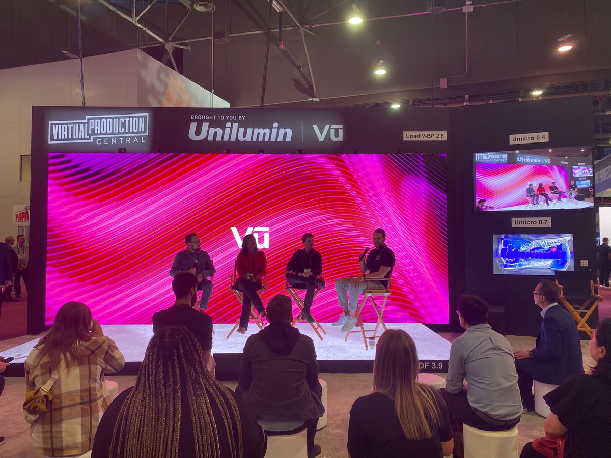 James Hakesley (@james_hakesley) on Twitter photo Great panel this morning at <a href="/NABShow/">NAB Show</a> talking virtual production with <a href="/cubestudiouk/">CUBE Studio</a>, <a href="/vu_studio/">Vū</a>, <a href="/_FinalPixel/">Final Pixel</a> and Stray Vista Studios discussing VP, creative, VAD and the network of studios!
#virtualproduction #NABShow Great panel this morning at <a href="/NABShow/">NAB Show</a> talking virtual production with <a href="/cubestudiouk/">CUBE Studio</a>, <a href="/vu_studio/">Vū</a>, <a href="/_FinalPixel/">Final Pixel</a> and Stray Vista Studios discussing VP, creative, VAD and the network of studios!
#virtualproduction #NABShow