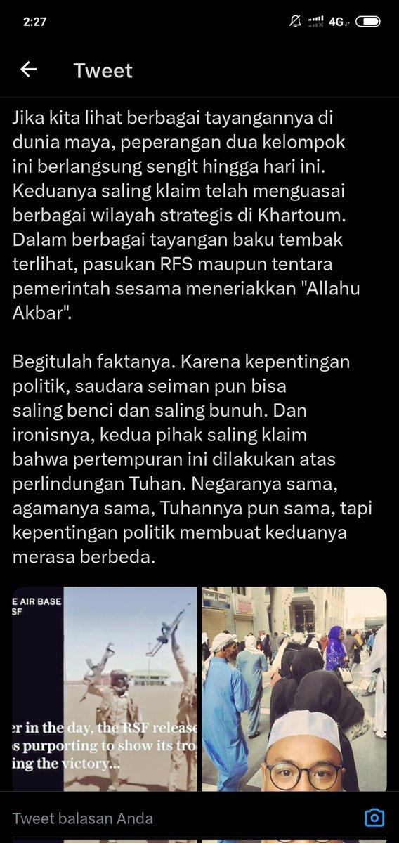 Miraclebotani88's tweet photo. @Naz_lira @islah_bahrawi Kau kalau bahas perang, ya bahas perang nya saja. Jangan embel embel agama nya kau bawa bawa. https://t.co/OCuYzhnGGY