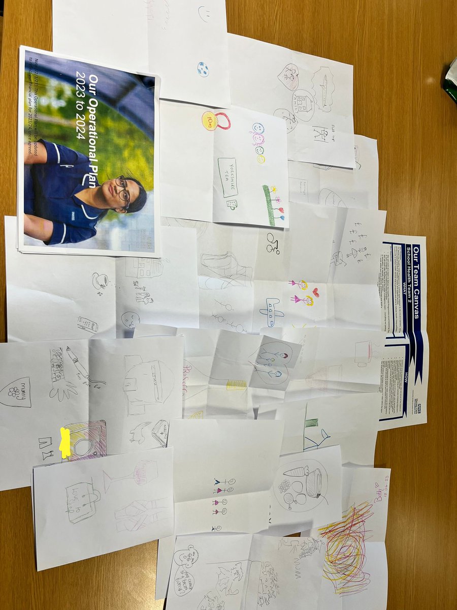 GriffinMandy1's tweet photo. It was great to take some time out of our working day to refresh our team canvas, celebrate our achievements and set new team objectives. Who doesn’t love an icebreaker….we dug the crayons out 🫣🤣 @Mersey_Care #schoolnursing https://t.co/EdQCLY0w1A