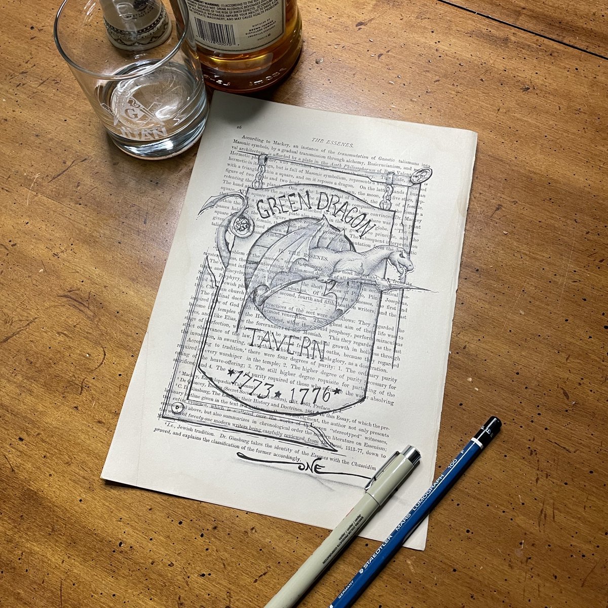 WindingStairs33's tweet photo. Do you like Masonic History? This artwork pays tribute to a significant place that connects #Freemasonry to the American Revolution. Learn about the Green Dragon Tavern and Decorate your study, office or Lodge with this work of art.  Get it here 👉 https://t.co/jj2l5VZpYA https://t.co/zj0s3xKRnj