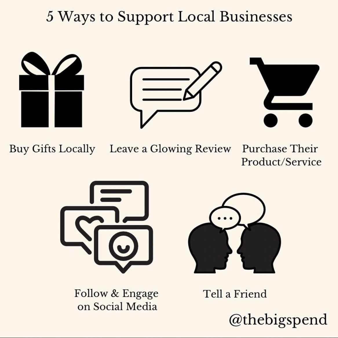 As we gear up for The Big Spend, let's not forget that supporting local businesses is a year-round commitment. Here are 5 ways you can show love to your community all year long. 🛍️❤️

 #ShopLocal #SupportSmallBusinesses #TheBigSpend