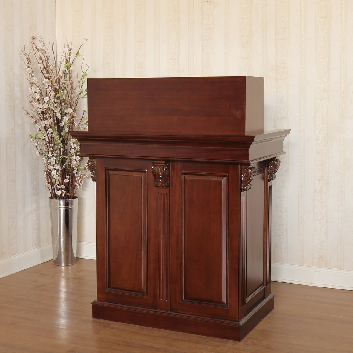MahoganyMills's tweet photo. 🌟 RF 011 - Acanthus Lecturer NC Finh 🌟 Customizable, handcrafted &amp; eco-friendly! Made with premium plantation mahogany wood. 🌳✨ Call 1-240-247-2689 or request a quote now! 

#AcanthusLecturer #CustomFurniture #MahoganyFurniture #Judaism #Synagogue #Jewish #ReligiousPlaces https://t.co/AIIs0c5ZxY