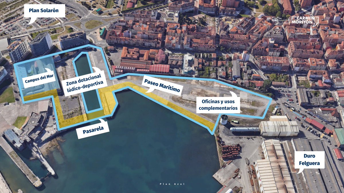 CarmenMoriyon's tweet photo. ⚓️ El #PlanAzul es nuestro proyecto para los terrenos de Naval Gijón.
Este espacio reúne todas las condiciones para convertirse en un referente empresarial y en un foco de empleo para la ciudad. https://t.co/nKWBE4Mvom