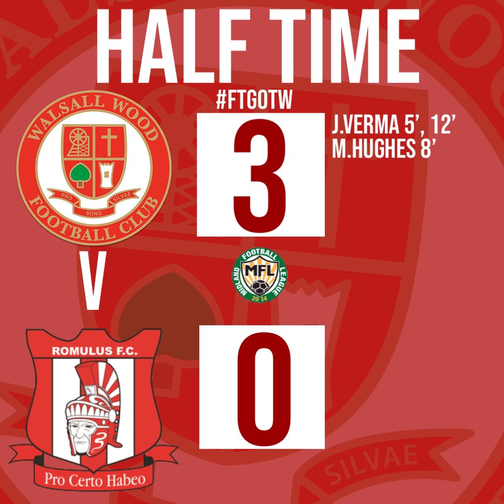 WalsallWoodFC's tweet photo. π΄βͺοΈ HALF TIME π΄βͺοΈ
Wood lead at the break.
#FTGOTW || #TitanRecruitUK || #WALROM https://t.co/rWH34wIkQP