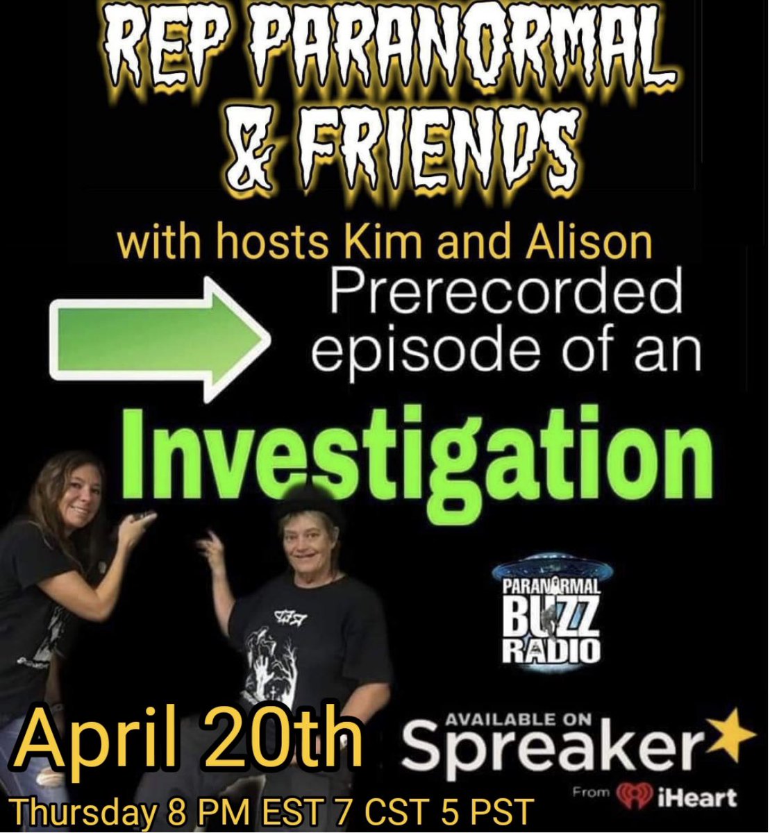 buzz_paranormal's tweet photo. Available Thursday , Kim and Alison investigate an undisclosed location .
https://t.co/WsMosBBHiu
#podcast #media #paranormal #haunted #hauntedlocation #investigation #isithaunted https://t.co/osElN8Oz5v