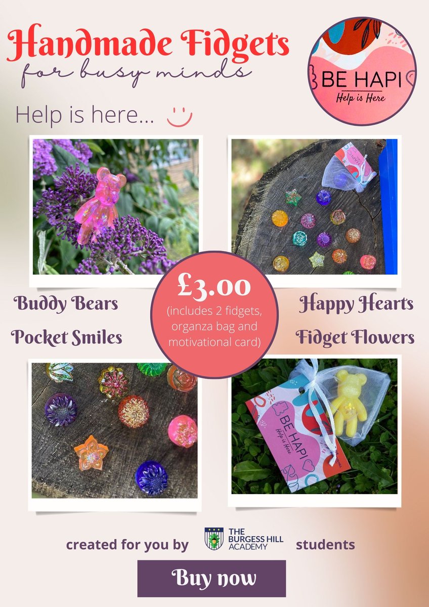 _MrsLake's tweet image. Summer term means transition term for our new September starters.
3 of our current Yr7s have prepared some of our beautiful resin fidgets ready to support transition visits.
Please support their venture 🩷
#BeHapi #enterprise #kindness