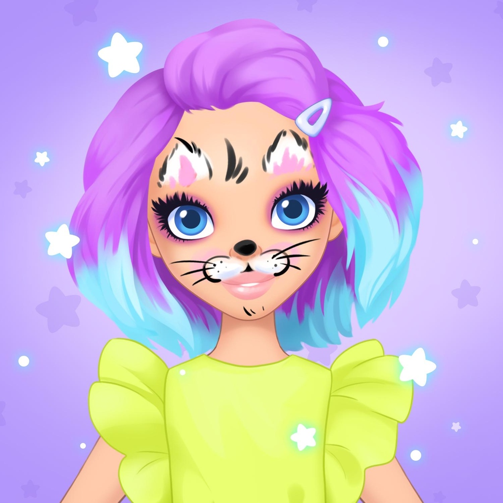 GoKids10's tweet photo. Transform Alice into a purrfectly adorable feline with our new kitten-inspired make-up! 🐾😻 ⁠
⁠
⁠
#kitteninspired #kidsfashion #dollvisage⁠
#dollgame #fashiondesignergame #fashiongame #fashionkids https://t.co/0G2oJbsWzn