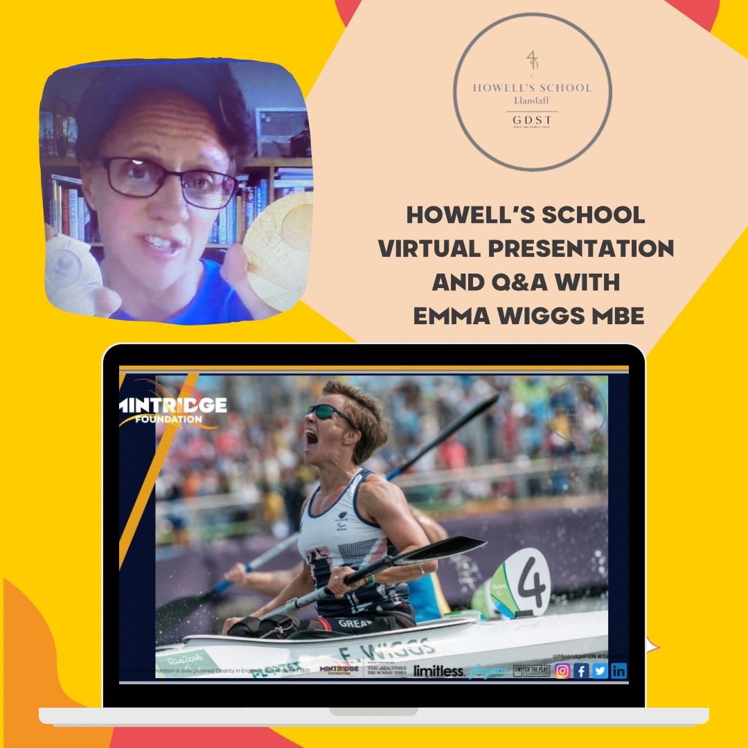 We had a brilliant evening with the amazing <a href="/emwiggsy/">Emma Wiggs MBE</a>! 🌟

Emma shared a very inspirational presentation and interactive Q&amp;A with the @HowellsSchool TAP students, to help guide them on their own journeys.

Thank you for a great evening @HowellsSchool!

#Inspire #Paracanoe #Goals
