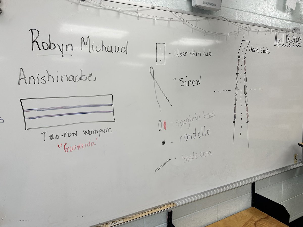 GiwedinAnangKwe's tweet photo. Always wonderful when I can do guest teaching in elementary classrooms.  Today the Grade7/8’s learned about treaties, the Indian Act and how “Reconciliation” relates back the teachings of the two-row wampum. Miigwetch for having me @SirArthurCarty @LDCSB https://t.co/Clp8f8nXdJ
