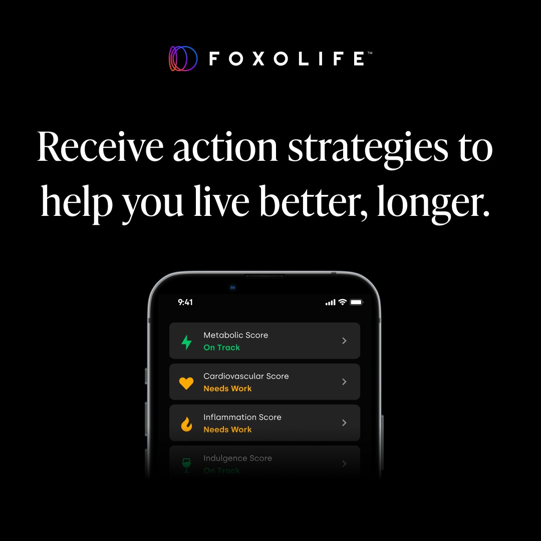 Now available: Discover your biological age &amp; gain personalized insights into your wellness with the groundbreaking FOXO Longevity Report™. Take control of your longevity and live better, longer.

Learn more: hello.foxolife.com/foxo-longevity…

#longevity #lifespan #healthspan #healthtech