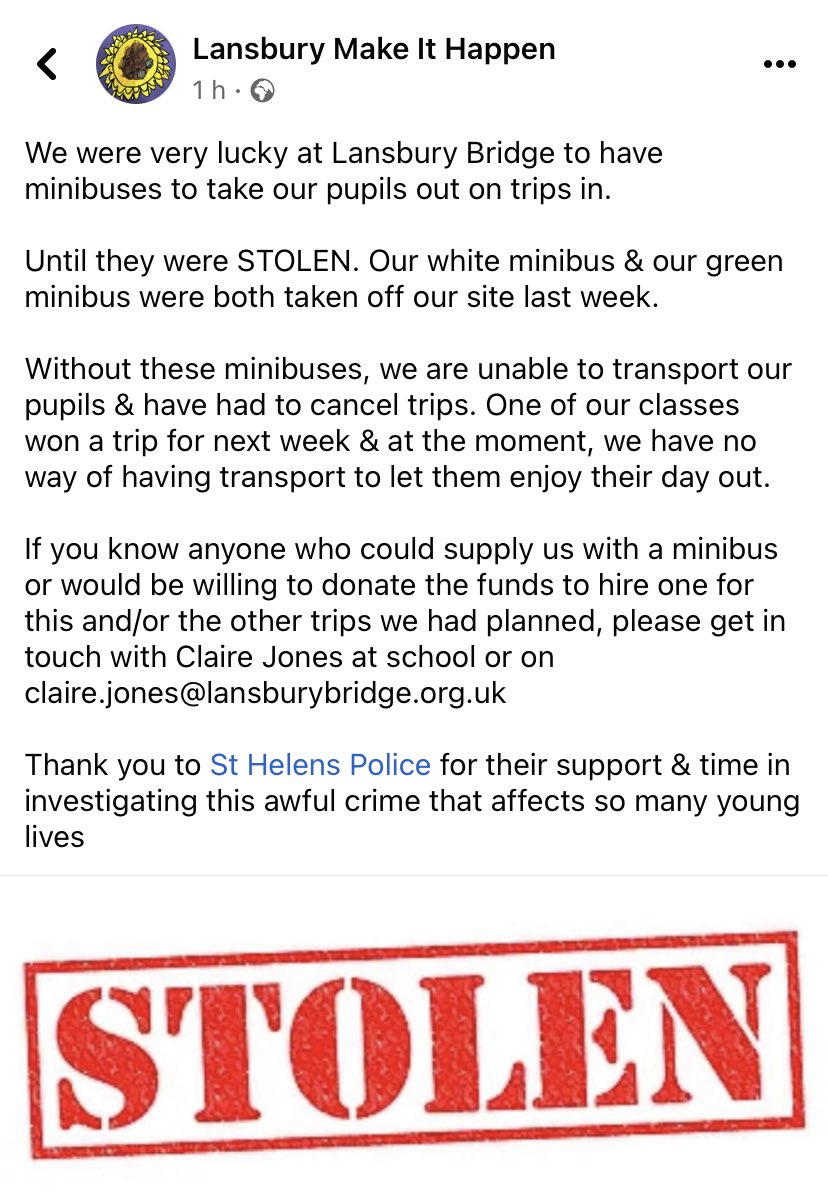 Thanks to the mindless individuals the pupils at my school can no longer access any of the planned trips now.
PLEASE SHARE AND RETWEET!!!!!