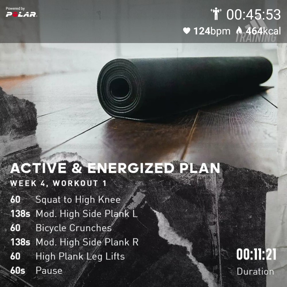 emilioidk's tweet image. Week 16 workout 1. Keeping momentum 💪 #PolarBeat