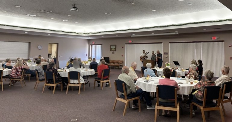 pinevillageks's tweet photo. PV has an amazing group of volunteers! Their presence &amp; gifts were missed over the last couple years. We are so glad this ministry is back up &amp; running!

Special thanks to The Prairie Heirs for entertaining us with your voices &amp; humor! Your singing is beautiful! https://t.co/HrbAFghSFt