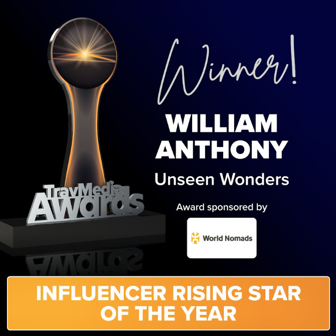 We’re excited to kick off tonight’s TravMedia Awards with our first category: ‘Influencer Rising Star of the Year’ *drumroll* … 🥁🥁🥁

Congratulations William Anthony!

Thank you to our sponsor @WorldNomads

#TravMediaAwards #influencer