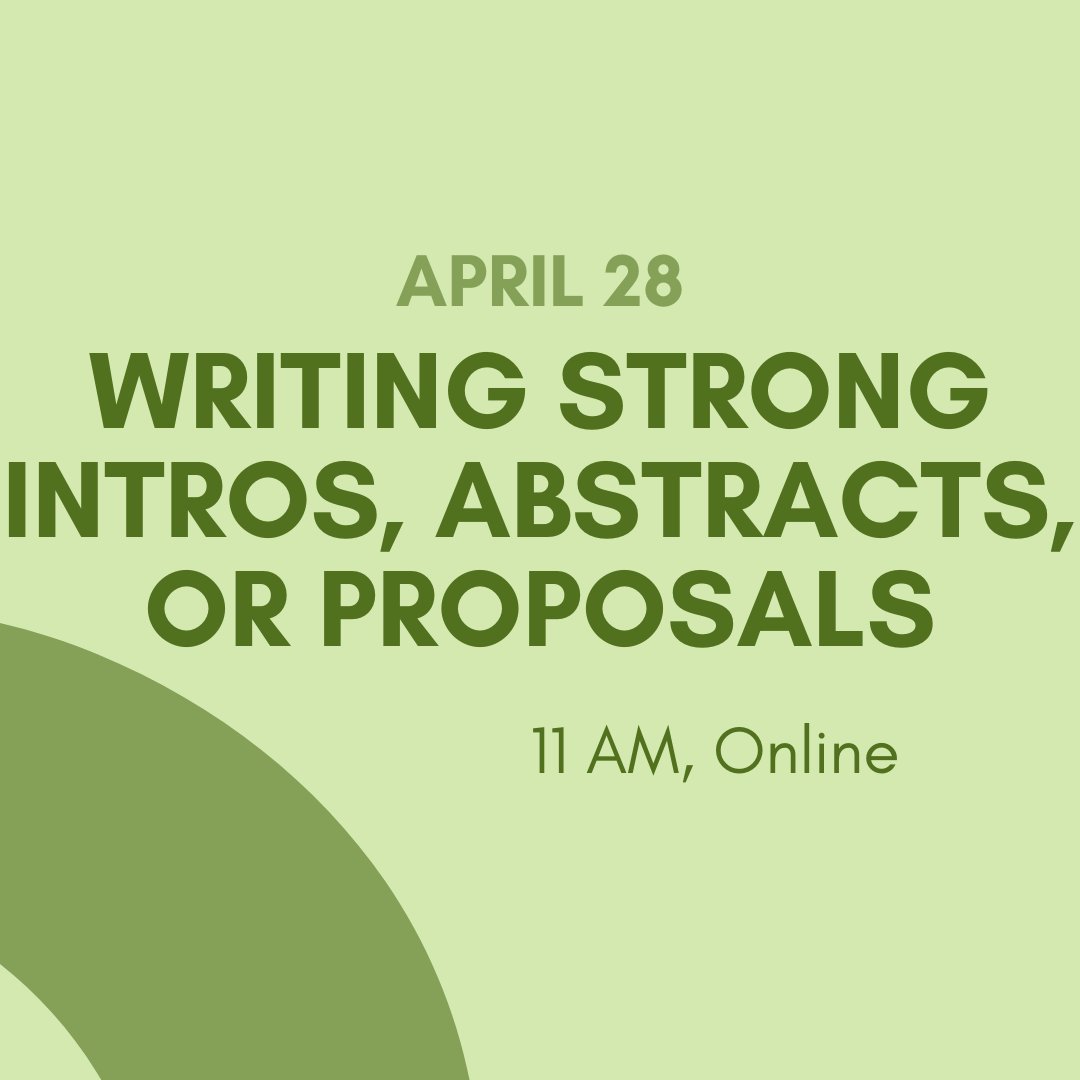 VCUWritingCtr's tweet photo. This week's workshops:
-Check out our Research Writing Process on Monday, April 24 at 11am 
-APA Workshop on Thursday, April 27 at 1pm
-Writing a Strong Intro Workshop on Friday April 28 at 11am

#vcu #virginiacommonwealthuniversity #vcuwritingcenter #vcuwritestuff #vcurams https://t.co/uNjVVUEAr1