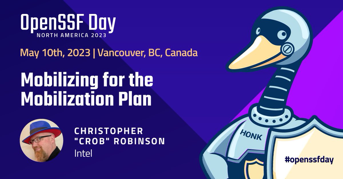 <Tap, tap> Is this thing still on? I’m speaking at #OpenSSFDay on May 10th hosted by @openssf@social.lfx.dev in Vancouver. Join me at the event: events.linuxfoundation.org/openssf-day-no… #HONKgoestheGoose