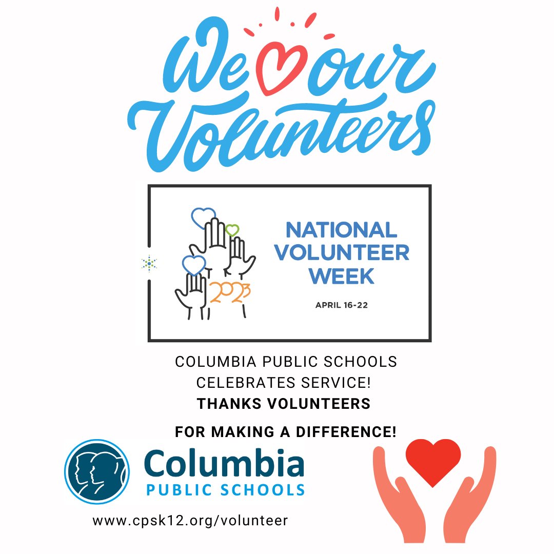 Thank you, volunteers helping our school volunteer programs thrive for years to come. Many hands make light work. The contributions made by volunteers are invaluable! Strong schools = strong community! #NationalVolunteerWeek #PartnersInEducation #CPSBest #TogetherWeAchieveMore