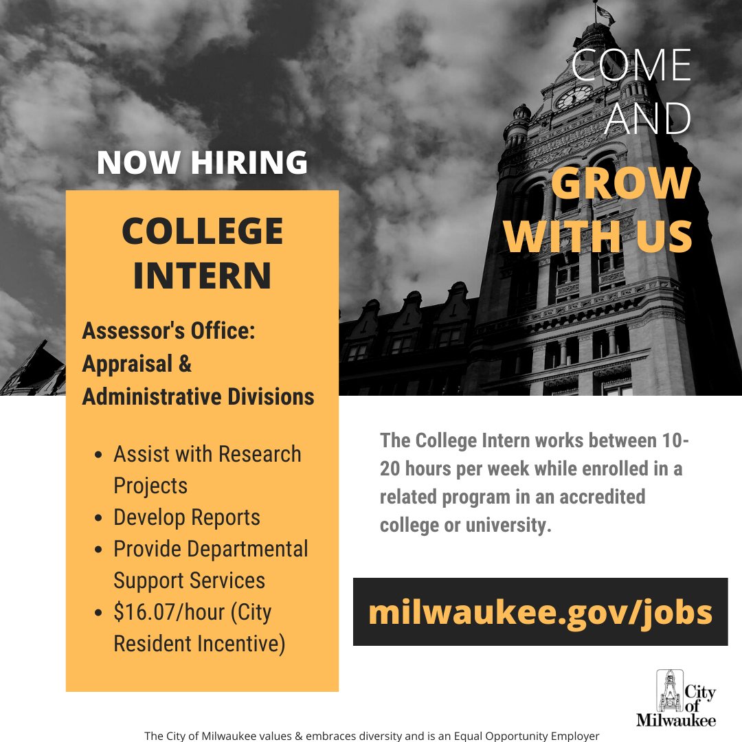 City of Milwaukee Dept. of Employee Relations on Twitter "NOW HIRING