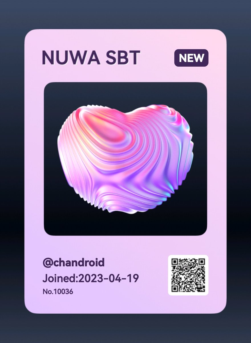Saints1030's tweet photo. #NUWAwakes just gave me free SBT! 🎉 All i did was download NUWA app, you can do the same ! 💰TOTALLY FREE! I'm following  @nuwaxyz for more REWARDS &amp; surprises!! 🎁  #NUWASBT #Freemint #NFTs

📲 Download NOW 🤗  [https://t.co/MJjqAX0OJm] https://t.co/KQgTWovSO6