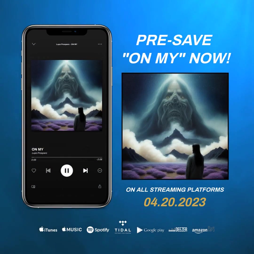 LupoProspero's tweet photo. 2 MORE DAYS TILL #ONMY DROPS! GO PRE-SAVE! 🔗 https://t.co/56ndJeIYm0 https://t.co/ubPeDqHvQ2