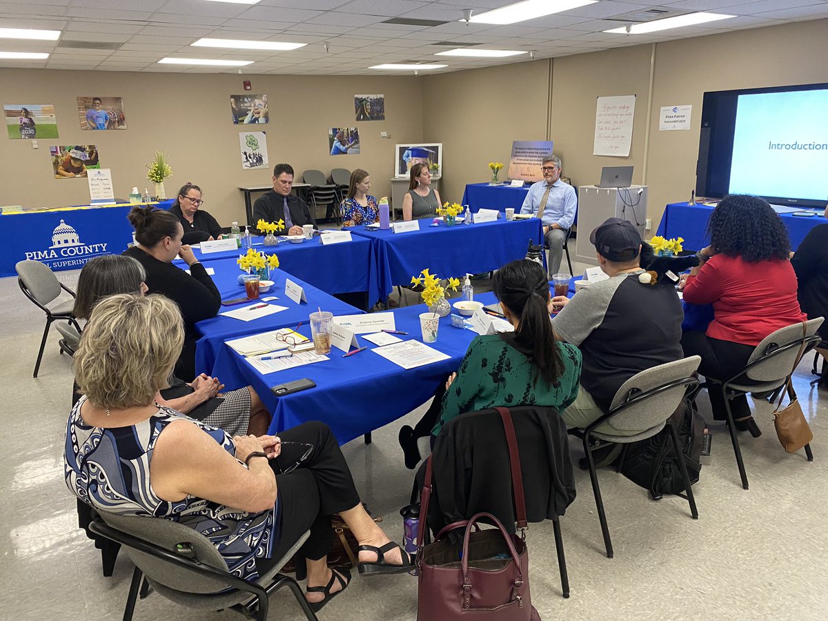 PimaSchoolSup's tweet photo. Thank you to @vailschools Superintendent John Carruth for spending time with our Energize Year 2 cohort. The topic was navigating system change with values as the vision. #Edvance #Energize #pcssprograms @thesuperteacher @pimaarizona https://t.co/g3kchUAtA6