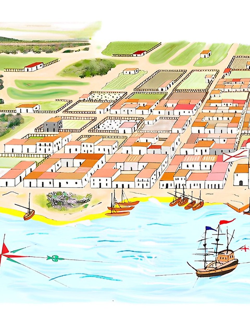 CrisantoBello's tweet photo. En la imagen vemos a Nueva Cádiz, asentamiento que fue fundado en 1500 como campamento temporal para la explotación de las pesquerías de perlas en las costas de la isla de Cubagua por el marino italiano Giacomo Castiglione. https://t.co/DPyHAs3P4D
