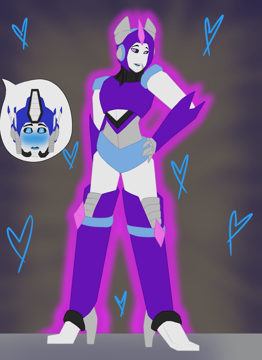 draws_jordan's tweet photo. So ummmmmm….
Someone got a redesign. But, I love him so much (also yes he and Optimus are shipped in this AU because why not)

#doiusehashtagshere #transformers #transformersprime #transformersoc #transformerspersona #optimusprime https://t.co/r3TwO3ZTfy