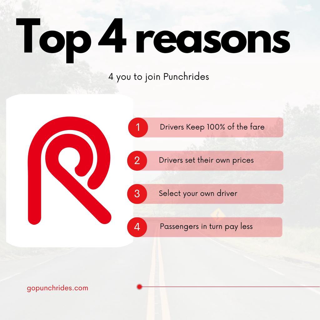 punchrides's tweet photo. Experience the Punchrides difference: Drivers keep 100% earnings, set their own prices, while passengers enjoy safer rides &amp; pay less! Join the rideshare revolution now!

#sidehustle #new #punchrides https://t.co/Rwd9mlWooX