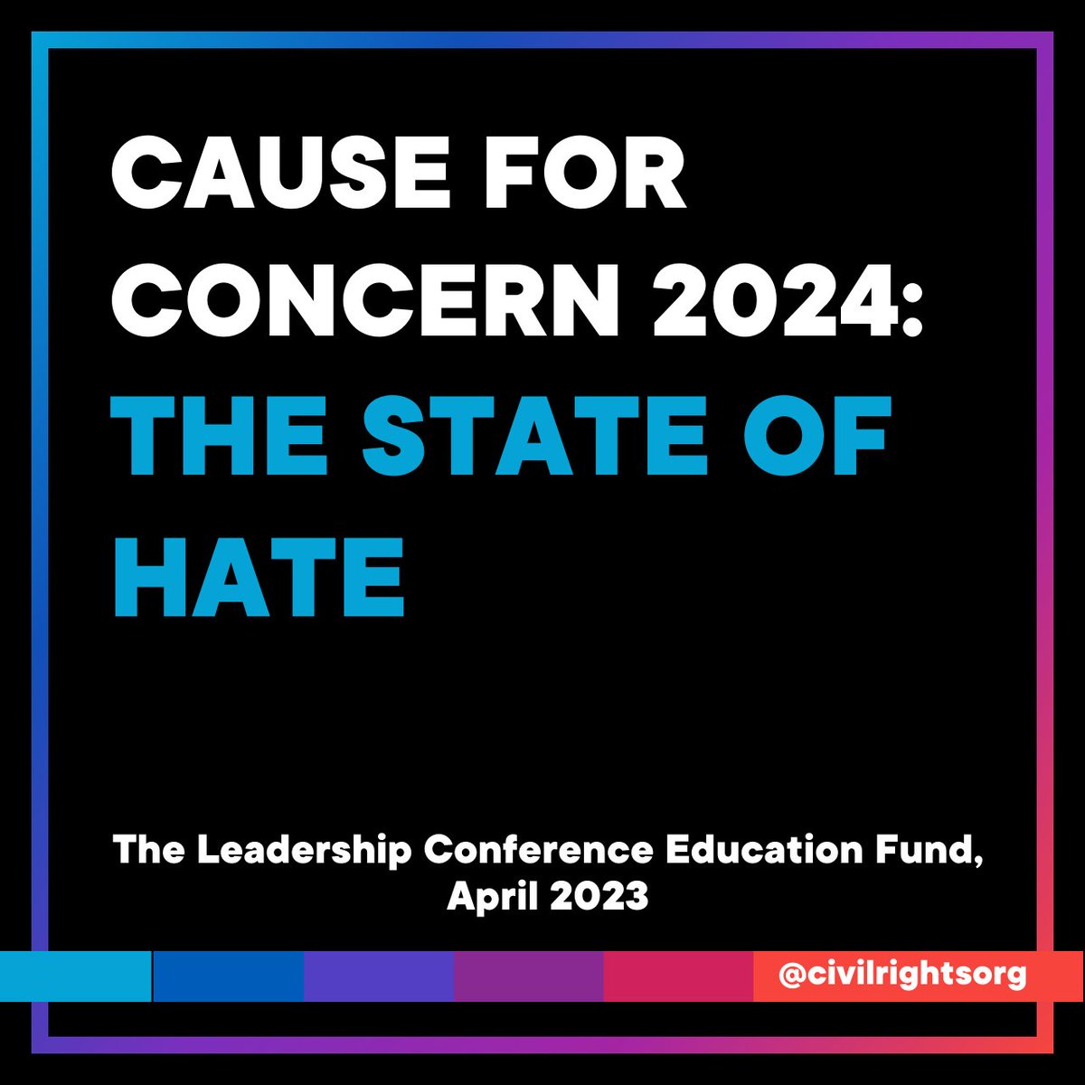 YWCAUSA's tweet photo. New #CauseForConcern 2024: The State of Hate report by @civilrightsorg covers the rise of hate crimes, which have nearly doubled since 2014. The compiled data shows reported hate crimes increase during elections: including in 2008, 2012, 2016 &amp; 2020 https://t.co/QLF1JtLB5C [1/4] https://t.co/ise85rCahx