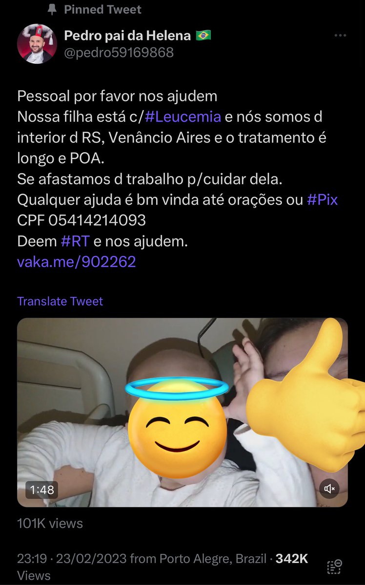 LEME12's tweet image. ALIMENTANDO NECESSIDADES 2.0?

Um caso triste que faltam respostas e sobram questionamentos.

O primeiro deles é:
O que você faria ao se deparar com um pai desesperado por ajuda para o tratamento de cancer de sua filha de 2 anos de idade? Acredito que a maioria ajudaria.