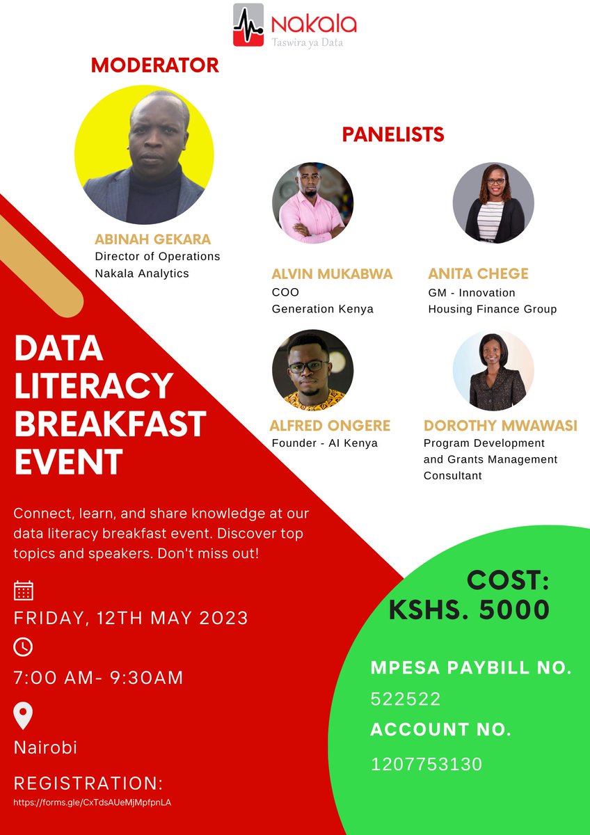 Excited to announce our upcoming Data Literacy event on May 12th, 2023!  Join us and learn from our expert speakers on how to effectively work  with data. Register now at forms.gle/CxTdsAUeMjMpfp…
 and get ready to  expand your skills! #dataliteracy #data  #dataprivacy #Nakala