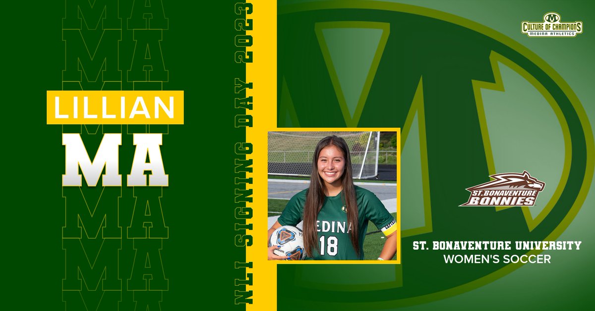 Our next NLI Signing Day signee is Lillian Ma from our girls soccer team who will be attending St. Bonaventure University! Congratulations to Lilly and her family! #CultureofChampions <a href="/BonniesWSoccer/">Bonnies Women's Soccer</a> <a href="/MCScomm1/">MCS Communications</a> <a href="/MedinaBoosters/">MedinaBoosters</a> @MedinaGSoccer <a href="/MedinaGazette/">The Gazette</a>