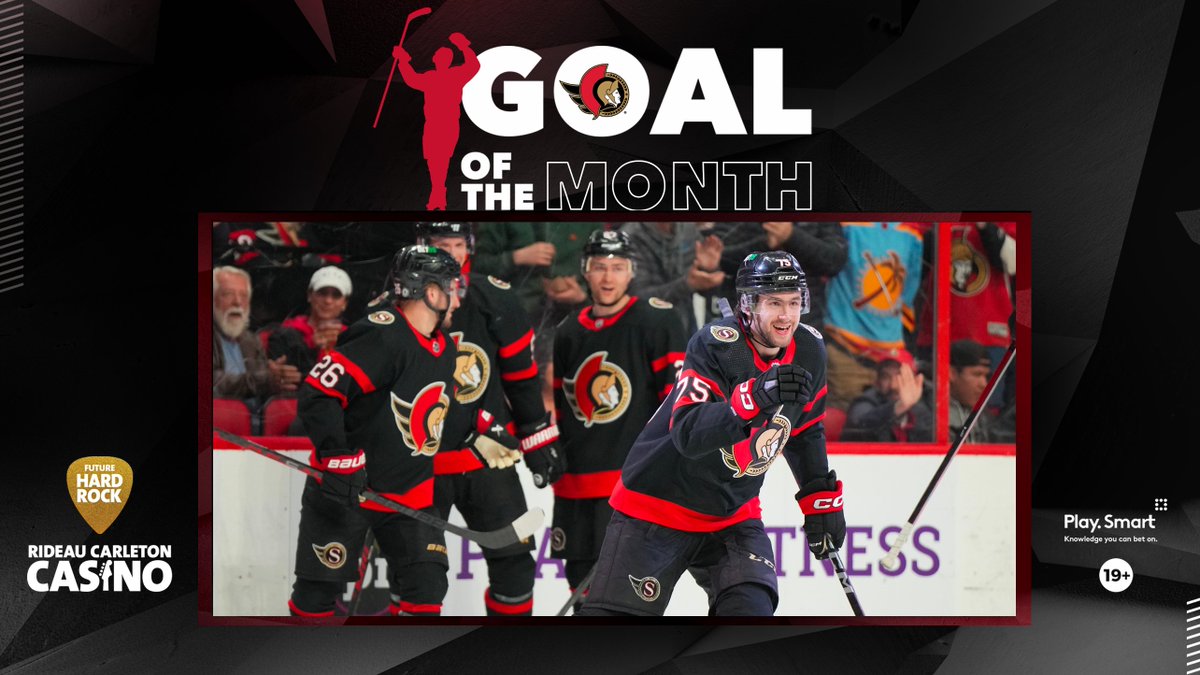 Time to find April's #Sens Goal of the Month!

Vote for your favourite goals and get a shot at monthly prizes + more ballots for the year-end Grand Prize draw, courtesy of @RideauCasino! #RideauCarletonCasino

VOTE for APRIL #SensGOTM: ottsens.com/3oiyNxw
