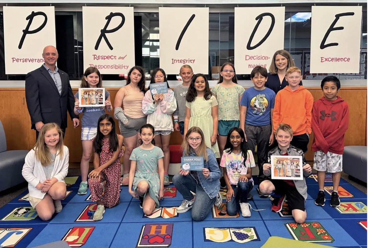 Naperville203's tweet photo. 🤖 River Woods Elementary School students showed their support by raising $257.50 for the Edward Foundation's Moxie Robotics Program! The student’s generous donation will help transform the healthcare experience through technology. #PartnerInGrowth https://t.co/9a8Qs7mrlb