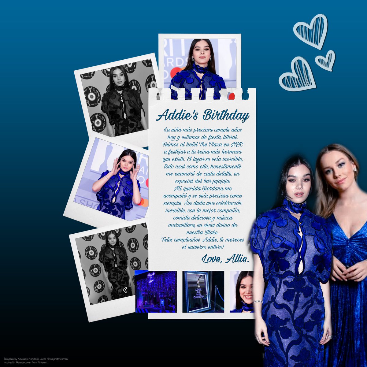 xxAlliefk's tweet photo. ¿Qué día es hoy? Es el cumpleaños de una de mis personas favoritas y celebramos en grande 💙 Addie espero hayas disfrutado tu cumpleaños, te mereces todo. ✨ 

 #HbdAddie #AddieBirthdayWish https://t.co/SeNhj6euWn
