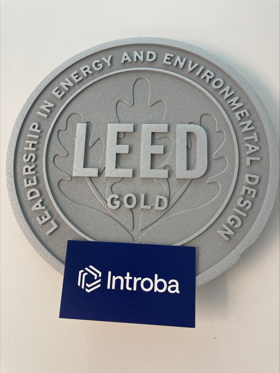HydesKevin's tweet photo. The LEED plaque with my new @Introba_Inc business cards alongside my @USGBC business card holder - I've had it for 20 years now!

@usgbcncc https://t.co/r25ELpHuRi
