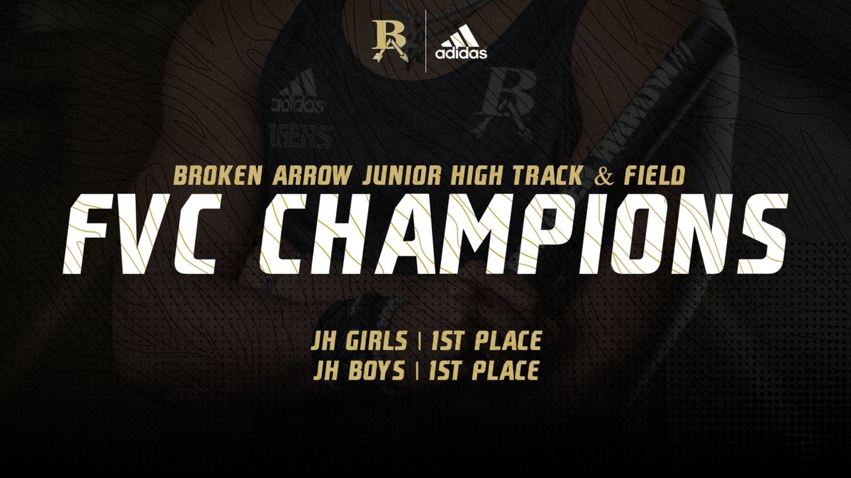 Broken Arrow Athletics (@batigersports) on Twitter photo Congratulations to our Junior High Track & Field team on an incredible season!🥇
Both the girls and boys team finish 1st place at yesterdays FVC Meet!
<a href="/BrokenArrowTF/">Broken Arrow Track & Field</a> x #goBA🐅 Congratulations to our Junior High Track & Field team on an incredible season!🥇
Both the girls and boys team finish 1st place at yesterdays FVC Meet!
<a href="/BrokenArrowTF/">Broken Arrow Track & Field</a> x #goBA🐅