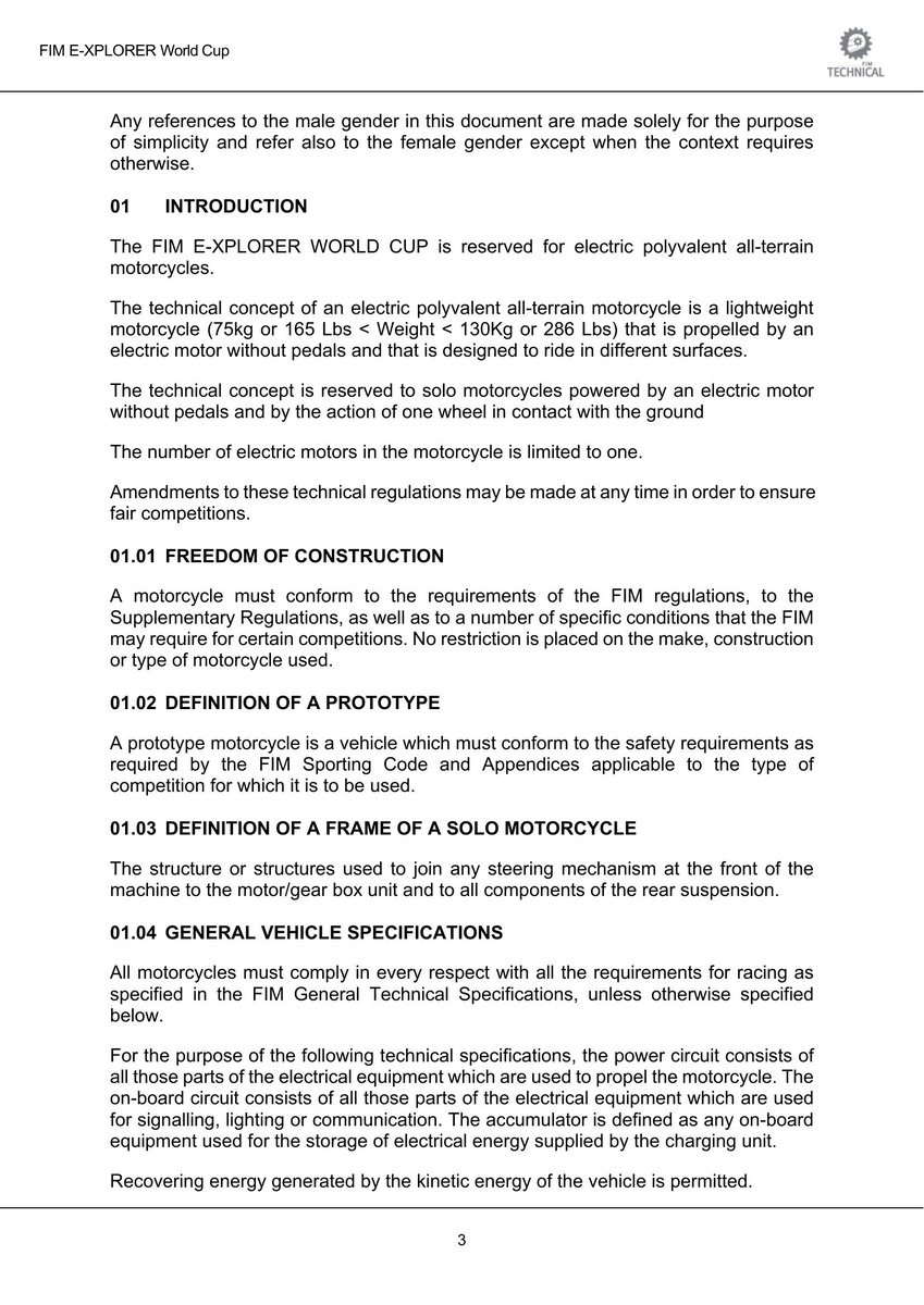 FIMDocs's tweet image. 2023_2 FIM E-XPLORER Technical Rules 18-04-2023

Published at: 2023/04/18

fim-moto.com/fileadmin/user…

#FIM #FIMfamily #GrandPrix #MotoGP