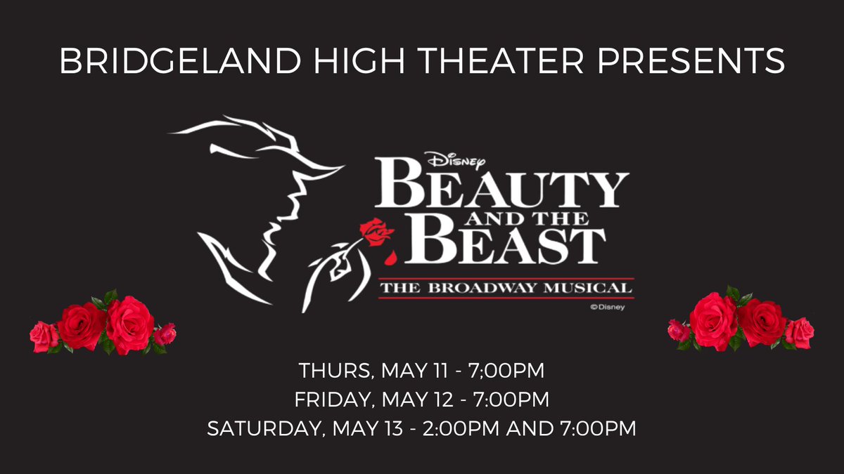 [[[  BHS Theater Presents
Beauty &amp; the Beast - May 11-13  ]]]