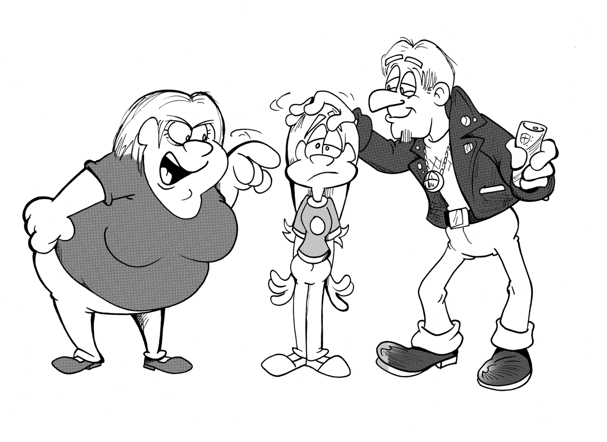 April with her mum and dad.  

#HRAMcomics #blonge #AMJ