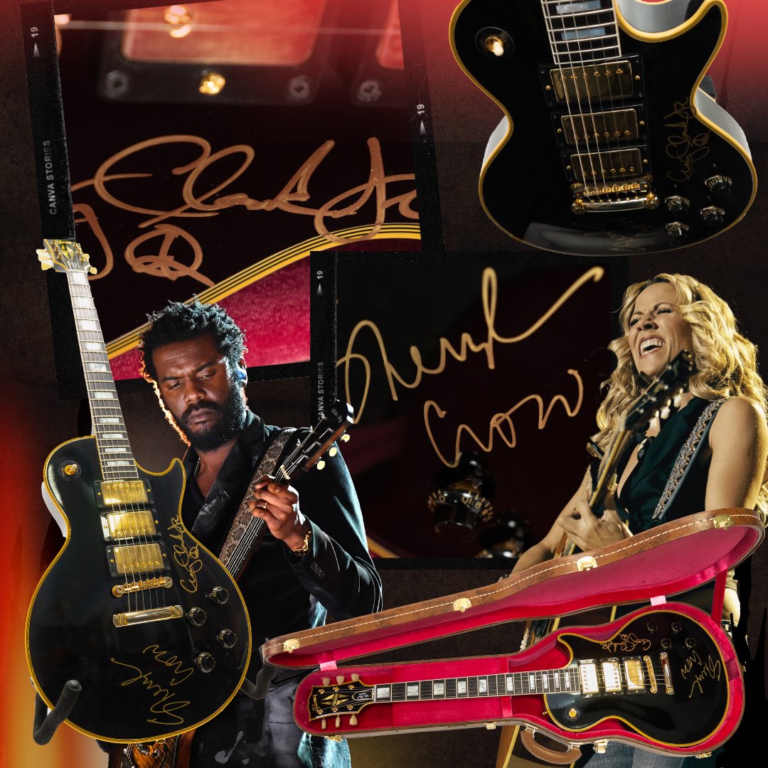 🎸We are auctioning a Gibson Les Paul Guitar, “Black Beauty” SIGNED BY BOTH SHERYL CROW & GARY CLARK JR.   Auction ends Saturday, April 29th, at 10:30PM sharp! All proceeds will go directly to providing free music education to students! one.bidpal.net/ymu10/browse/a…