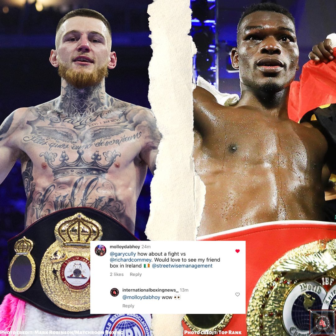 IntBoxingNews's tweet photo. 🥊 CULLY/COMMEY ON MAY 20?! 

A member of Team @RichardCommey has expressed INTEREST in the former IBF Lightweight World champion fighting Gary Cully on May 20!💥 

@BoxerCully, the fight you WANT?

#TaylorCameron https://t.co/eHe7ngjRkm