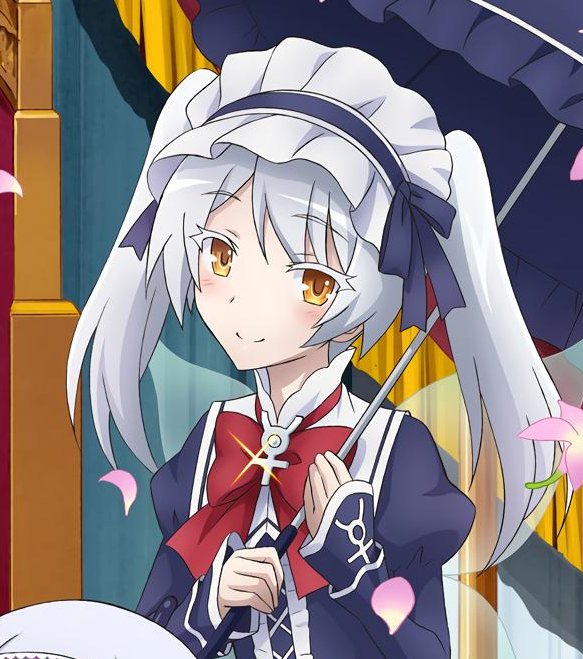 WHCDaily's tweet photo. The white hair character of the day is Leen from Isekai wa Smartphone to Tomo ni. https://t.co/ZadFK8GDXp