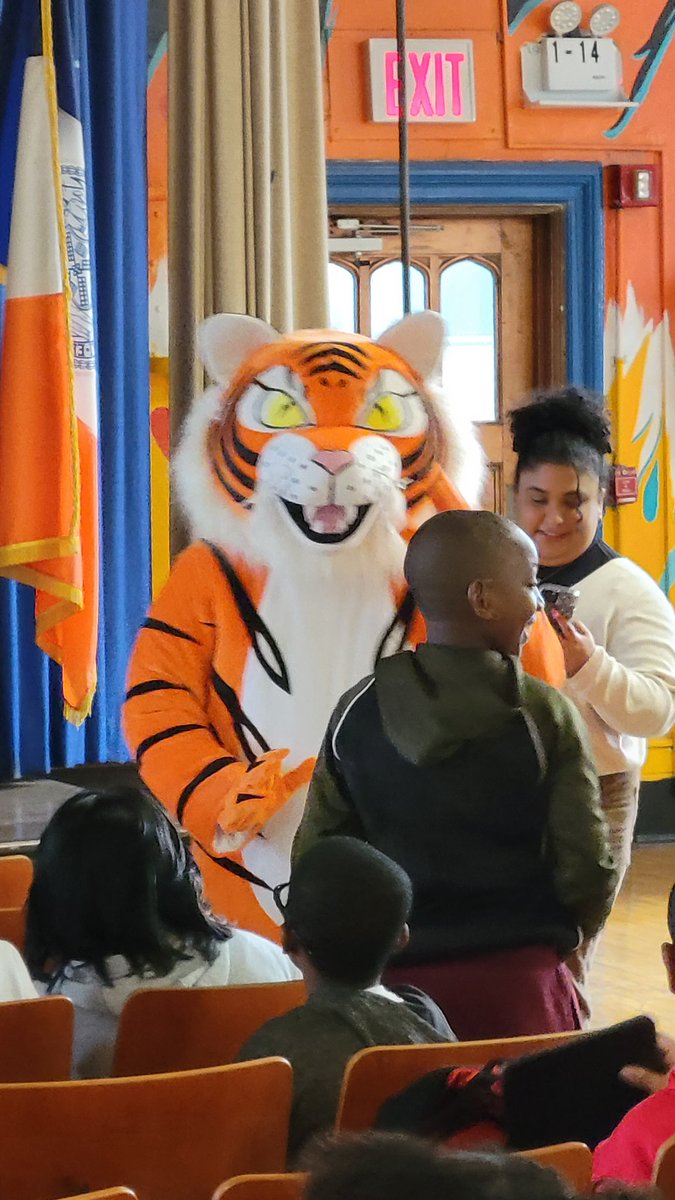 DebFarino's tweet photo. Peep rally at school today to cheer on our 3rd and 4th graders for tomorrow's big day!  NYS ELA Exam !! Good luck everyone- you got this! @r_ps48 @jdicres @JoshuaMateoHQ https://t.co/vcyaR9ei7o