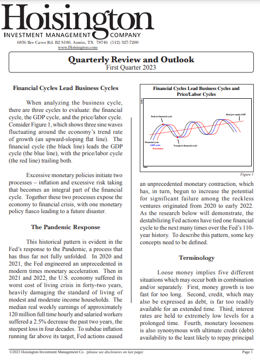 big brain macro on Twitter "Lacy Hunt's Q1 2023 Review & Outlook
