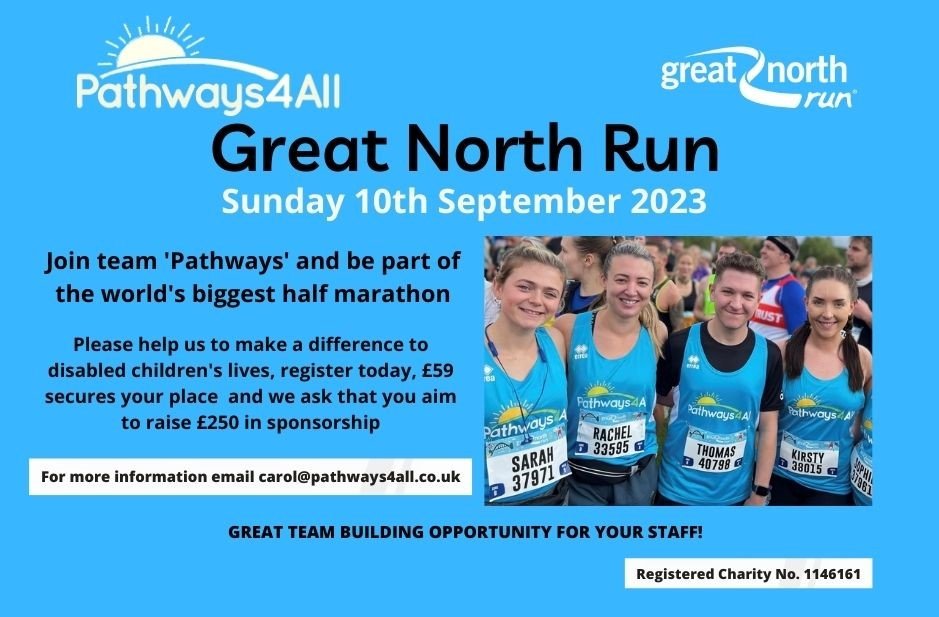 We still have a few remaining #charity places for the #GreatNorthRun. Run 4 Us &amp; support local disabled children.
#GNR #NorthEast #disabled #autism #NorthEastBusiness #NorthEastCharity #CharityTuesday  #Newcastle #NewcastleUponTyne #DisabledChildren #Disability #run #running