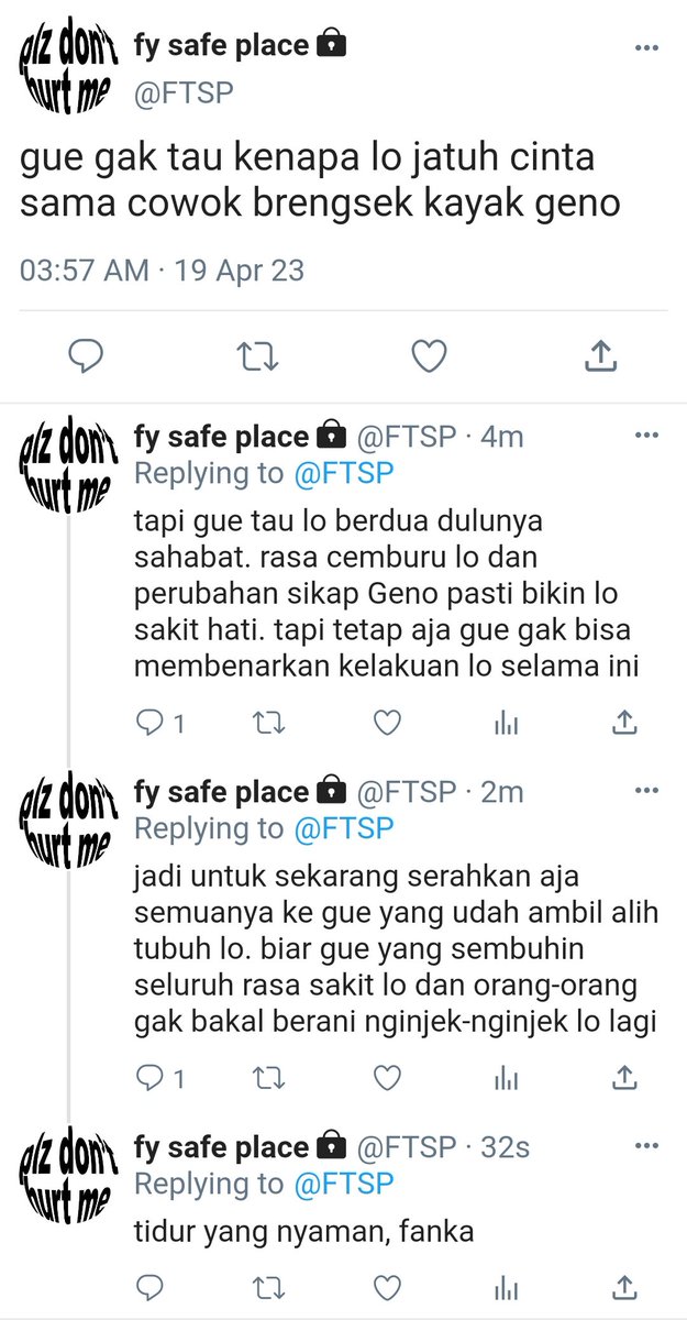 psypiewism's tweet photo. 𝐹𝑎𝑛𝑘𝑎𝑓𝑖𝑐𝑡𝑖𝑜𝑛
— setelah sebuah kecelakaan, farhan bangun di tubuh seorang pemuda yang hidupnya bermasalah bernama fanka. sejak saat itu seluruh hidup keduanya berubah termasuk perihal geno, cinta pertama fanka.

#GeminiFourth au
©𝘁𝗼𝗳𝘂. https://t.co/yCvgkE5bxO