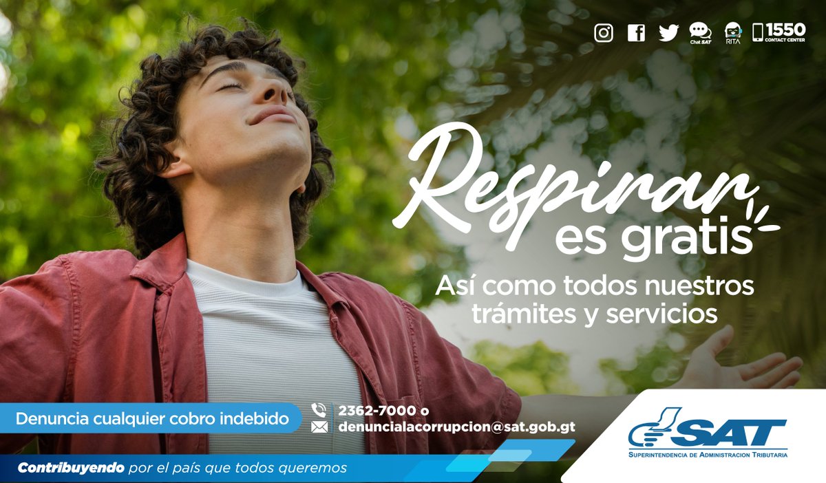 SAT Guatemala on Twitter "Todos nuestros servicios son gratuitos